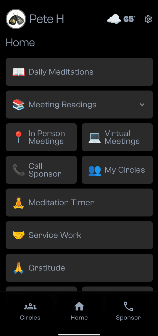 Home Page Dashboard